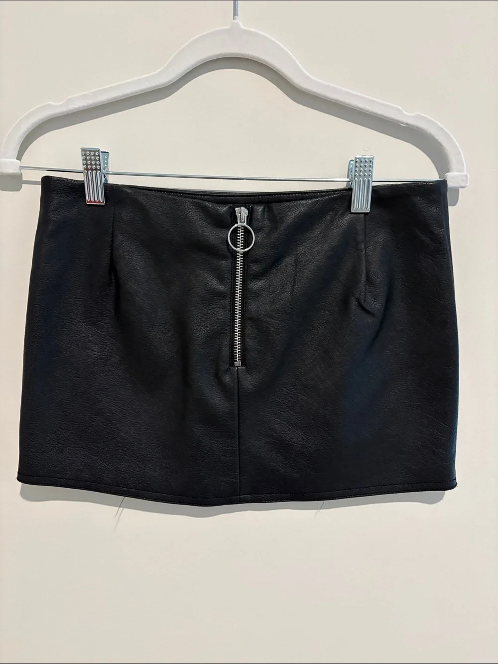 Urban Outfitters Black Faux-Leather Mini Skirt
